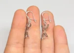 Moroccan Tuareg Sterling Silver Amazigh Yaz Earrings: Berber Jewelry - Image 3