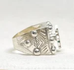 Moroccan Sahara Sterling Silver Ring: Tuareg Balls Tribal Ethnic African Berber Boho Style Jewelry - Image 4