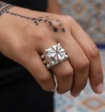 Moroccan Sahara Sterling Silver Ring: Tuareg Balls Tribal Ethnic African Berber Boho Style Jewelry