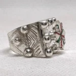 Moroccan Sahara Sterling Silver Ring: Tuareg Balls Tribal Ethnic African Berber Boho Style Jewelry - Image 3