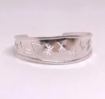 Moroccan Yaz Z Silver Berber Symbol Tifinagh Bracelet: Handmade Amazigh Tribal Bangle - Image 2