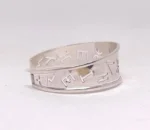 Moroccan Yaz Z Silver Berber Symbol Tifinagh Bracelet: Handmade Amazigh Tribal Bangle - Image 4