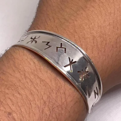 Moroccan Yaz Silver Berber Symbol Tifinagh Bracelet