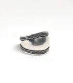 Bali Moroccan Sterling Silver Band Ring – Handmade Amazigh Berber Tribal Jewelry - Image 2