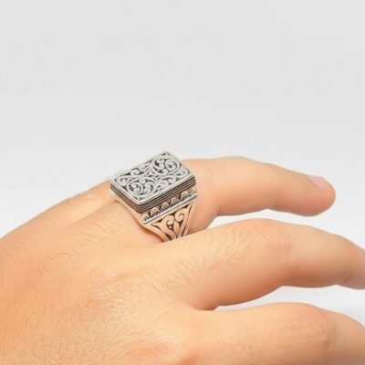 Moroccan Tuareg berber amazigh ebony silver sterling ring