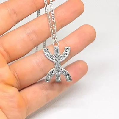 Collier Kabyle en Argent Pendentif Amazigh Yaz