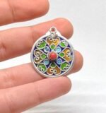 Traditional Kabyle enamel coral jewelry
