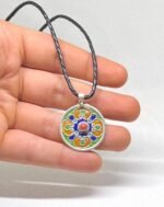 Moroccan Sterling Necklace with Amazigh Yaz symbol