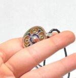 Amazigh Yaz enamel silver pendant handmade