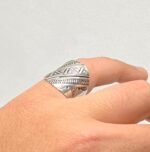 Moroccan Amazigh Silver Ring | Handmade Tuareg Berber Tribal Jewelry