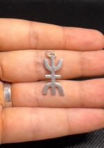 Berber silver necklace Amazigh Yaz pendant front view