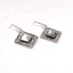 Tuareg African sterling silver dangle earrings