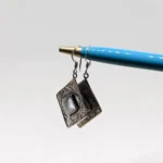 Handmade Berber tribal silver earrings front view