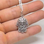 Berber silver necklace-boho necklace silver