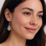Hamsa hand earrings sterling silver handmade