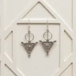Handmade Tuareg tribal silver earrings