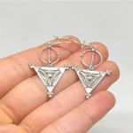 Moroccan silver earrings handmade Berber design