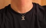 Moroccan silver necklace Amazigh Yaz pendant front view