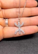 Yaz Z symbol Amazigh silver necklace close-up