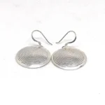 African artisan spiral dangle earrings