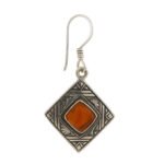 African Amazigh silver dangle earrings