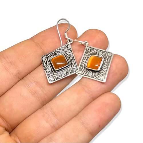 Handmade Tuareg tribal silver earrings