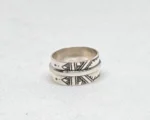 Tuareg silver ring close-up detailed pattern
