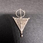 Handcrafted Berber sterling silver fibula brooch from Morocco