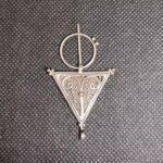 Amazigh tribal Moroccan silver brooch antique jewelry