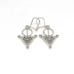 Handcrafted Berber fibula Moroccan silver earrings boho style