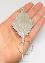 Berber tribal Moroccan silver fibula Tizerzai brooch