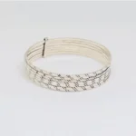 Handmade silver cuff bracelet with Berber tribal engravings