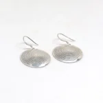 Tribal Tuareg sterling silver dangle earrings with spiral motif