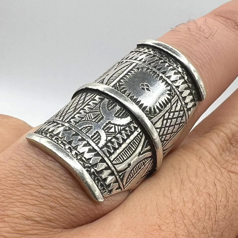 amazigh-berber-tuareg-sterling-silver-ring-–-handmade-tribal-jewelry-6 unisex-handmade-silver-ring