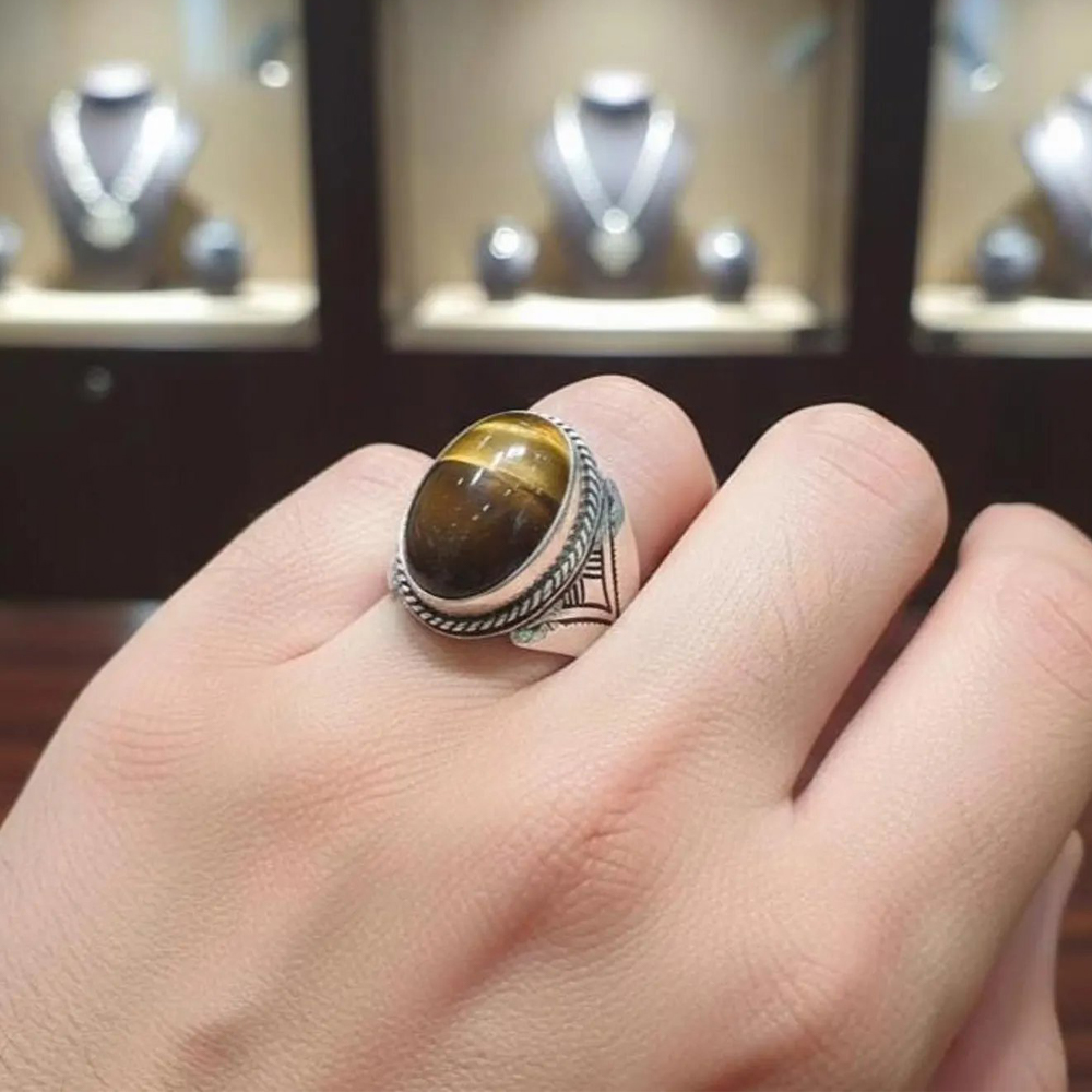 handmade-sterling-silver-tiger’s-eye-ring-berber-tribal-jewellery-7 handmade-berber-stone-ring-boho-tigers-eye-silver-ring
