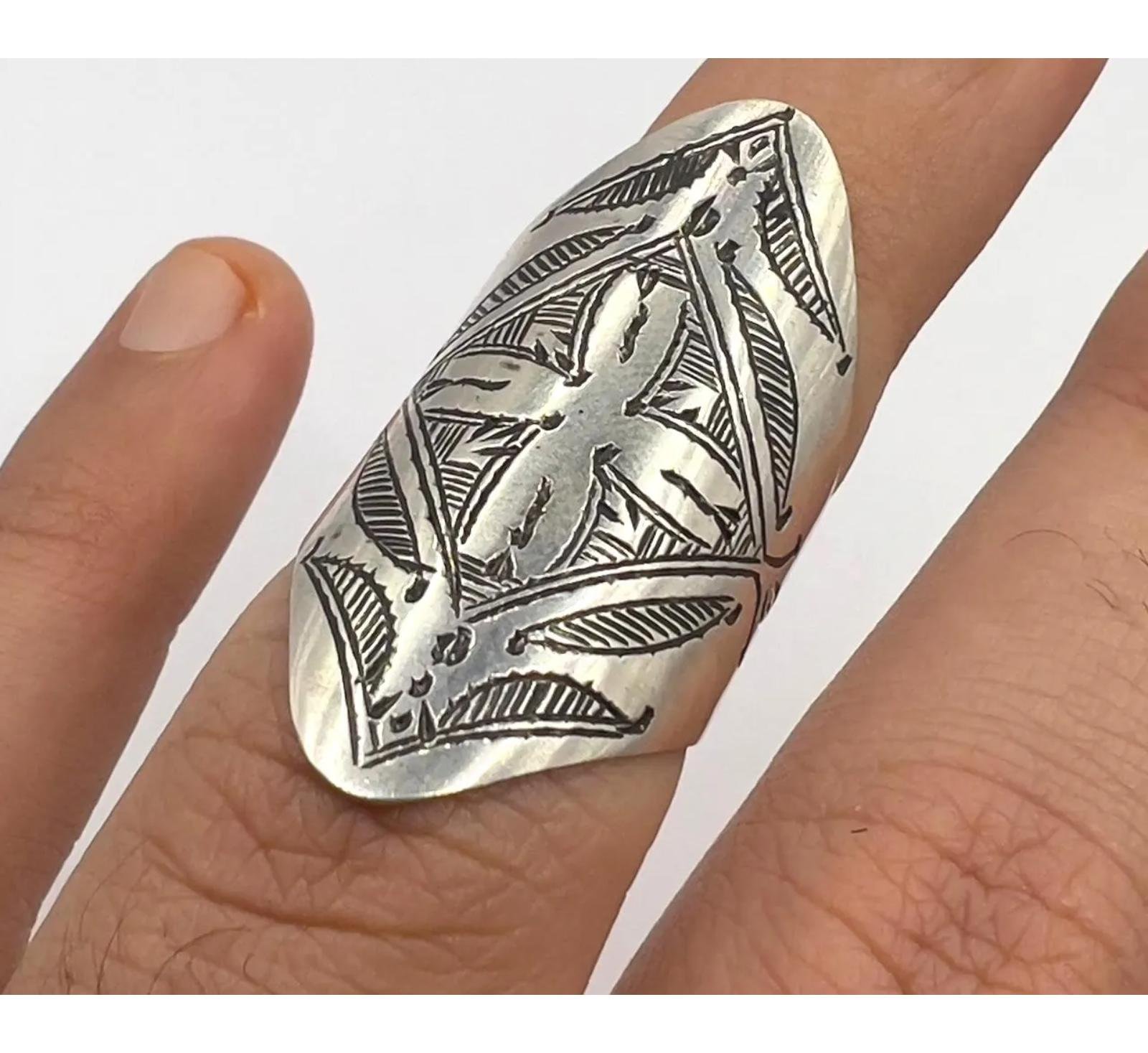 Berber Silver Rings – Vintage Engraved Moroccan Tuareg Ring African Gypsy Tribal Ethnic Engraved Handmade Berber Silver Rings – Vintage Engraved Moroccan Tuareg Ring African Gypsy Tribal Ethnic Engraved Handmade