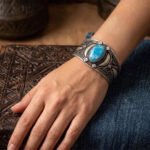 boho-turquoise-bangle-adjustable-open-cuff