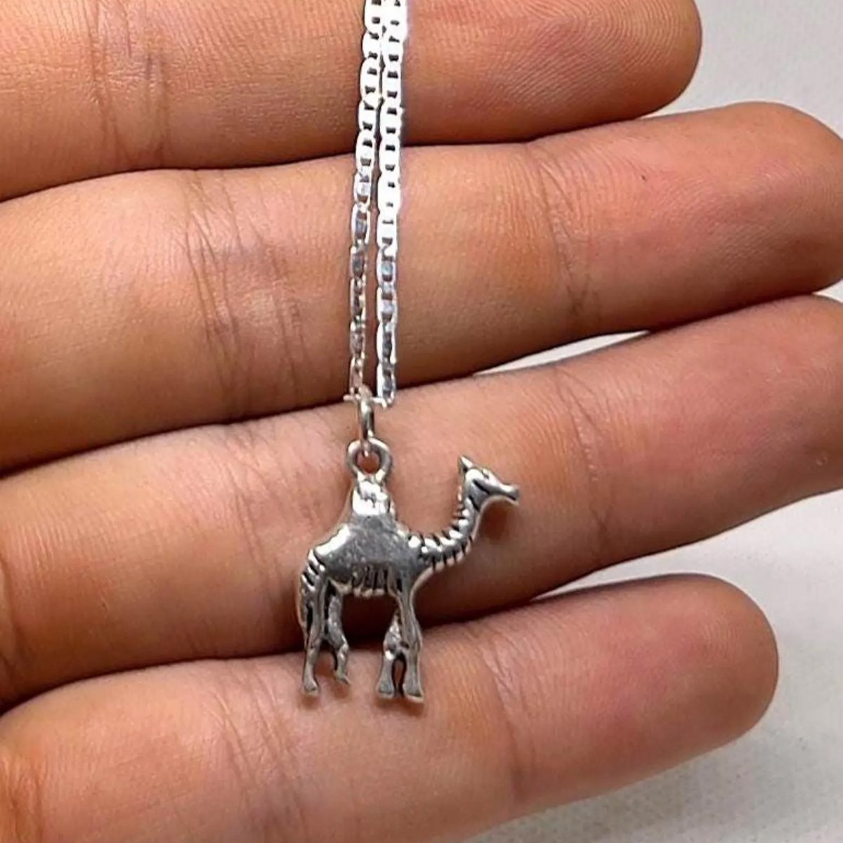 Berber Camel Sterling Silver Pendant Necklace – Tuareg Sahara Desert Jewelry-1 moroccan_sterling_silver_camel_pendant