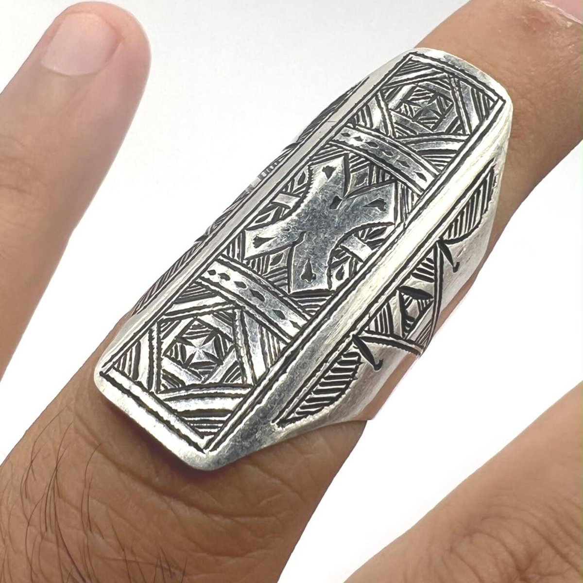 Handmade Tuareg 925 Sterling Silver Ring Berber Ethnic Sahara Tribal Jewelry-9 handmade_tuareg_925_sterling_silver_ring