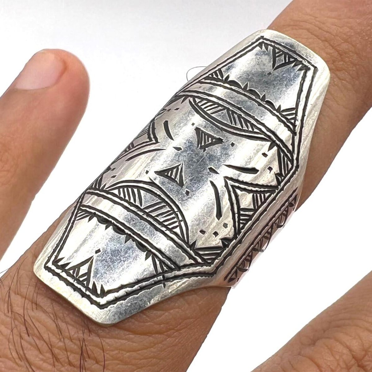 Tuareg 925 Sterling Silver Berber Ring Handmade Amazigh Tribal Boho Jewelry-1 moroccan_boho_gypsy_silver_ring