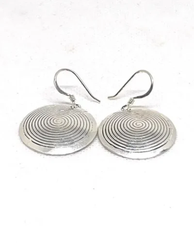 Moroccan Tuareg Berber Silver Spiral Earrings