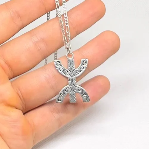 Collier Kabyle en Argent Pendentif Amazigh Yaz