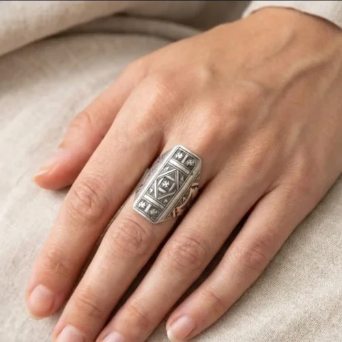 Handmade Silver Ring vintage tribal jewelry