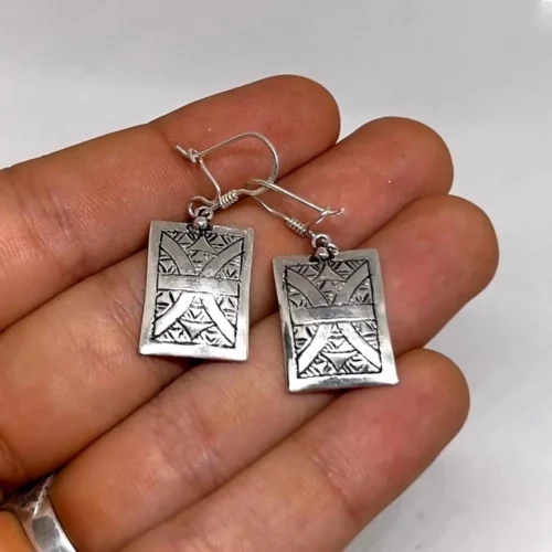 Berber Sterling silver Amazigh cultural earrings